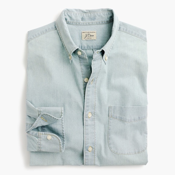 J. Crew Other - J. CREW Men’s Light Wash Stretch Chambray Shirt M